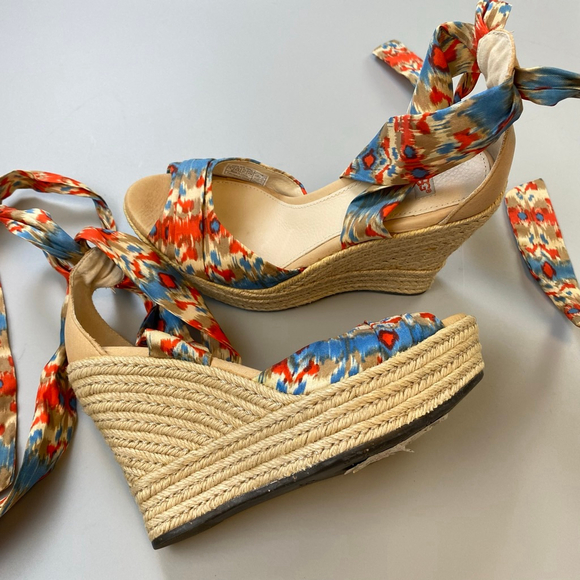 UGG Espadrille Wedge Sandals Women’s 6 Summer Boho Revival Elevated Southwest - Picture 10 of 13